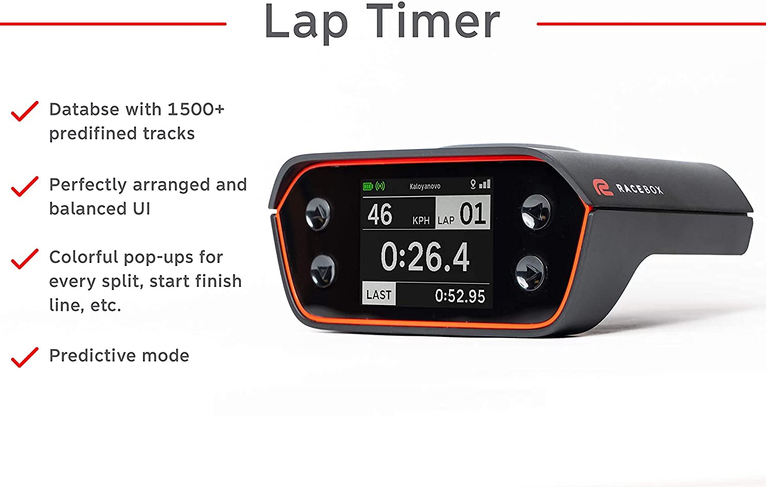 HogoR New Racebox Pro Ultimate Drag Meter & Lap Timer 10Hz GPS Based