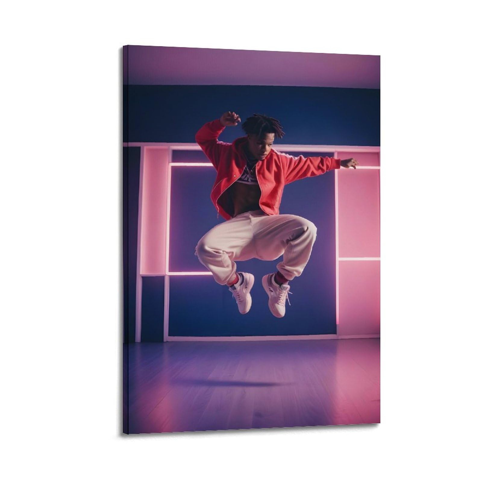 ZLQYHW Poster decorativo su tela, motivo: ballerino hiphop, ballerino di strada, B-boy, per camera da letto, per camera da letto, 40 x 60 cm