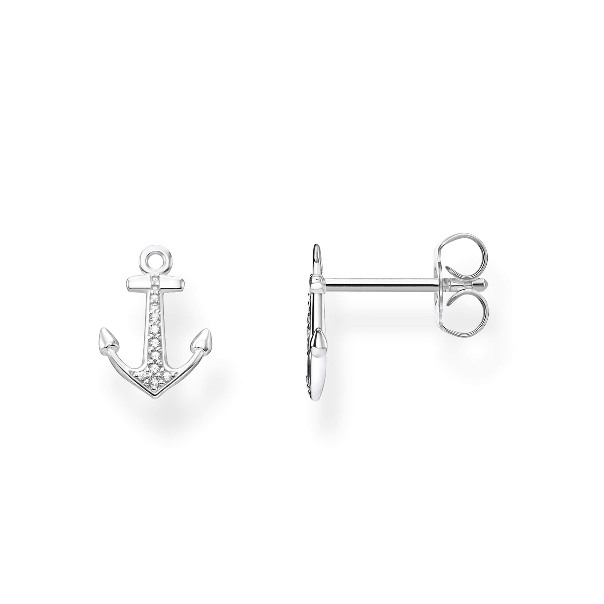 Thomas Sabo Women's Clear Silver Cubic Zirconia Star And Moon Charm 1794-051-14