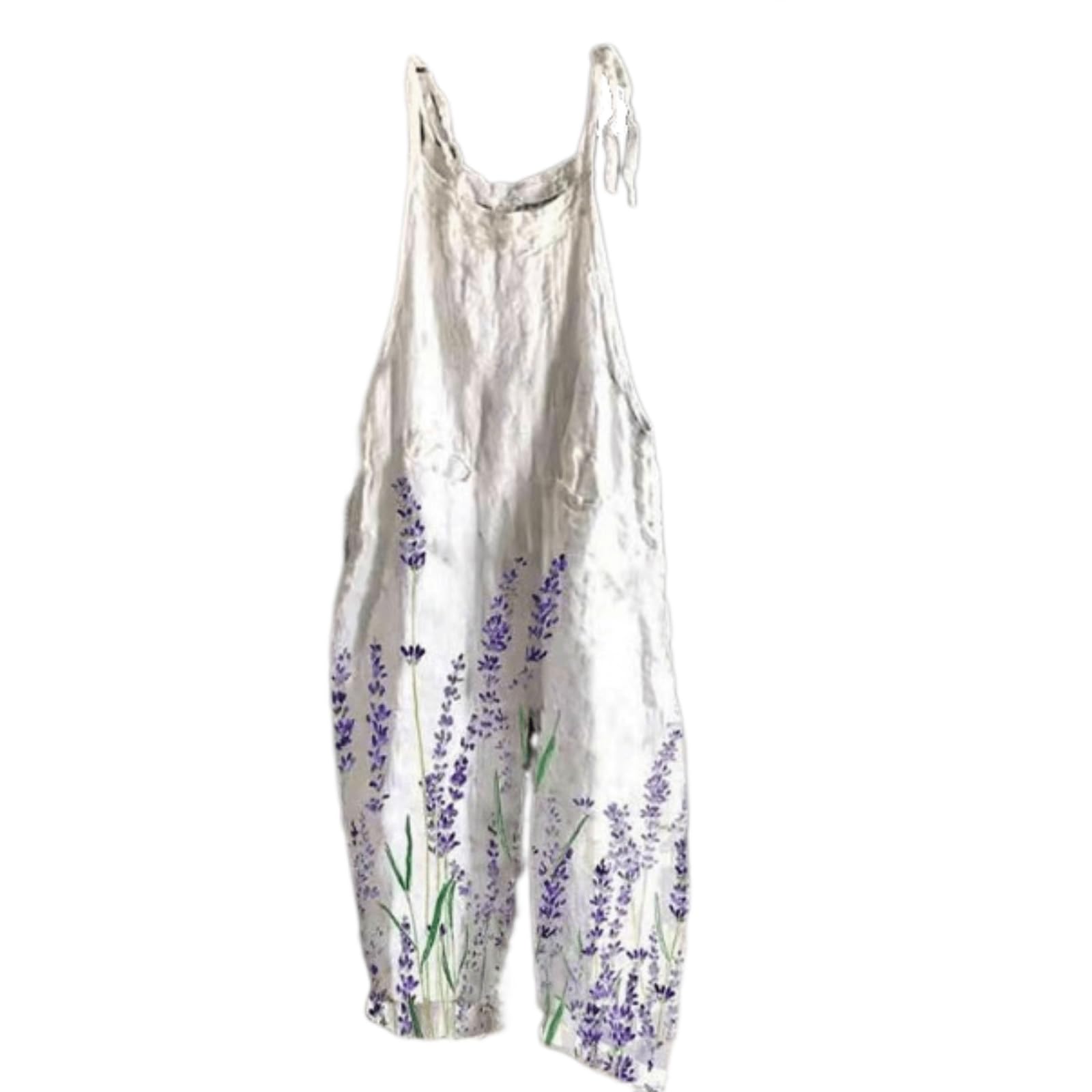 JMYECM Summer Jumpsuits for Women Printed Casual Sleeveless Comfy Loose Overalls