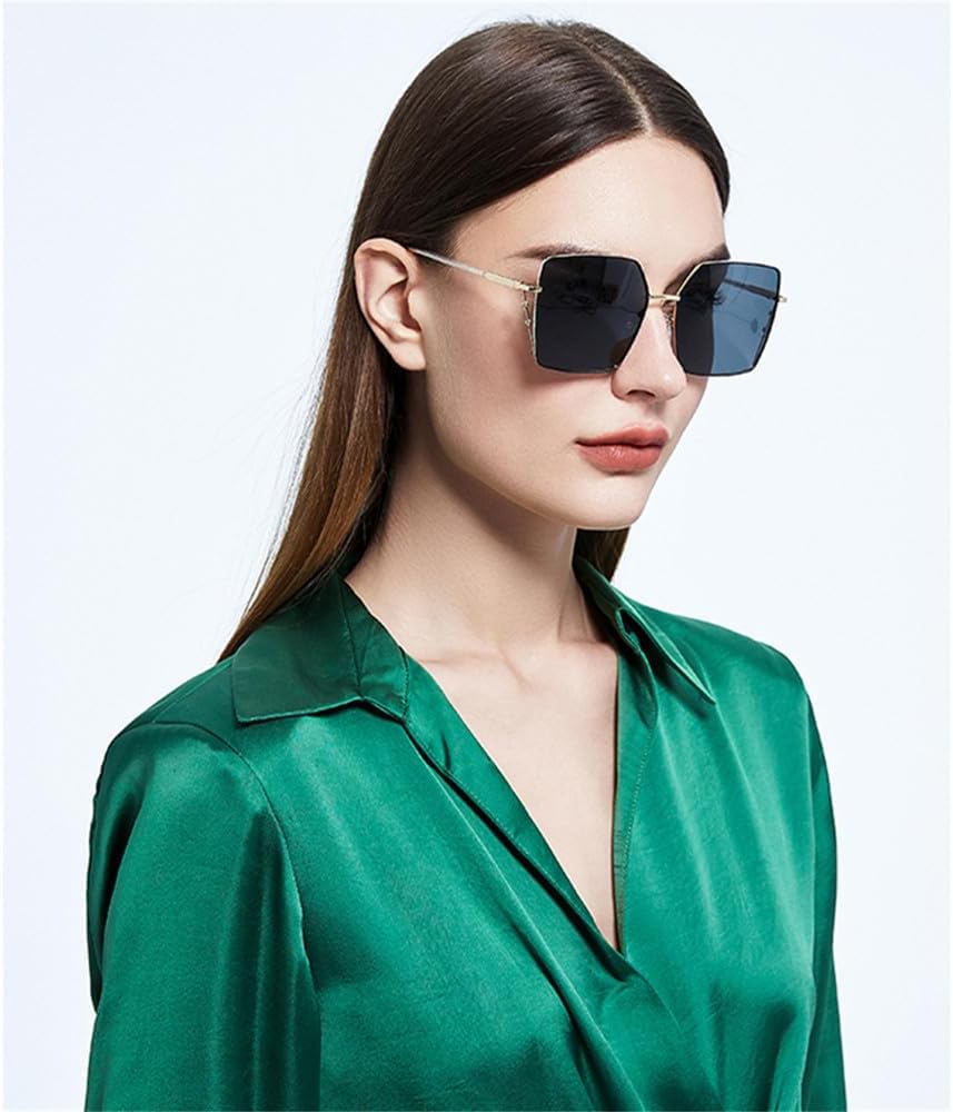 Women Polarized Sunglasses Metal Anti UV Sun Glasses Polygon Eyeglasses Frames Men Visor Eyewear