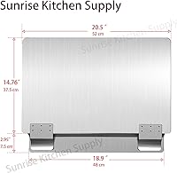 Vista 4 de Protector contra salpicaduras de freidora de acero inoxidable comercial - Universal (1)