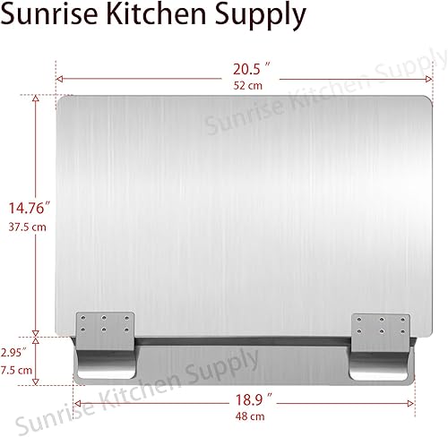 Miniatura 4 de Protector contra salpicaduras de freidora de acero inoxidable comercial - Universal (1)