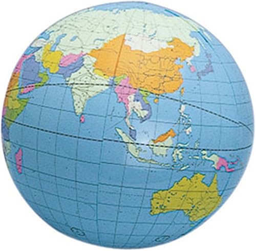 US Toy One - Bola inflable de playa de vinilo con globo terráqueo, 16 pulgadas