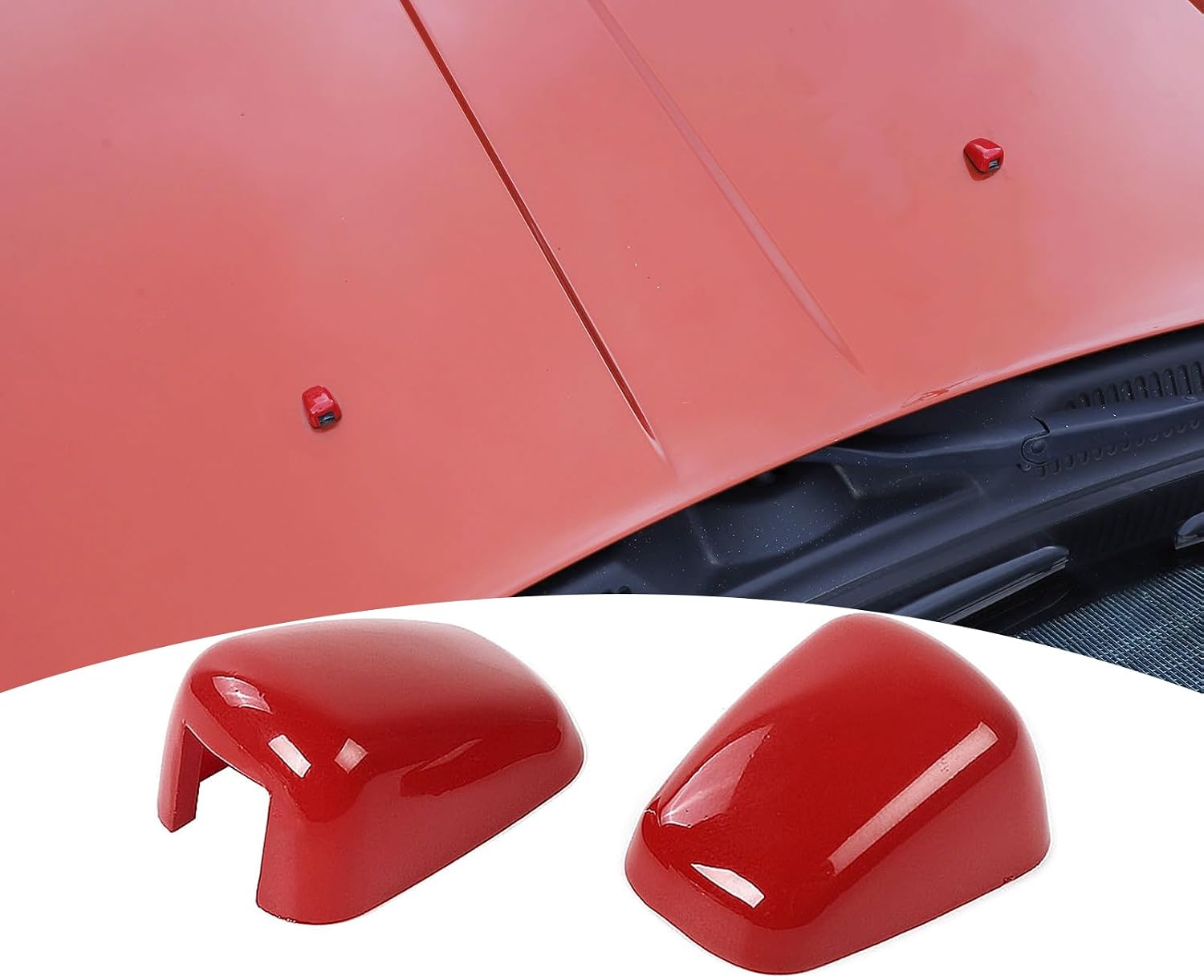 for Nitro Wiper Nozzle Trim Cover for Dodge Nitro 2007-2012 for Jeep Liberty 2007-2012 Red Interior Accessories 2pcs