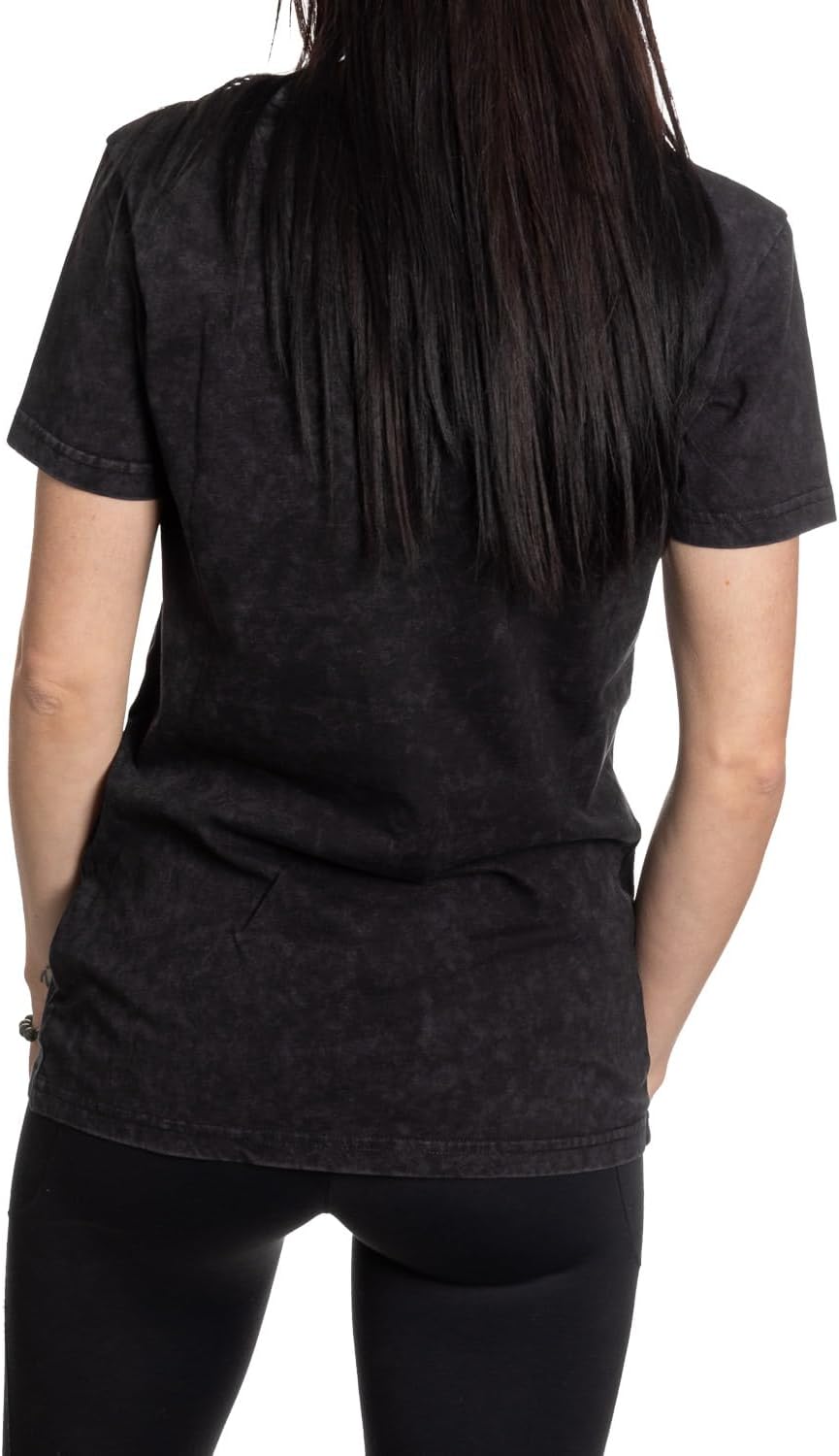 Calhoun NHL Womens Acid Wash Round Neck Block Logo T-Shirt - Image 3