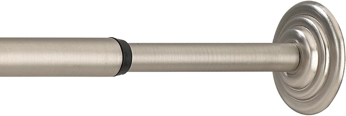 Umbra Coretto 1/2-Inch Tension Drapery Rod for Window, 36 to 54-Inch, Nickel