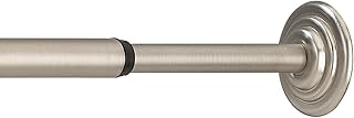 Umbra, Nickel Coretto 1/2-Inch Tension Drapery Rod for Window, 36 to 54-Inch
