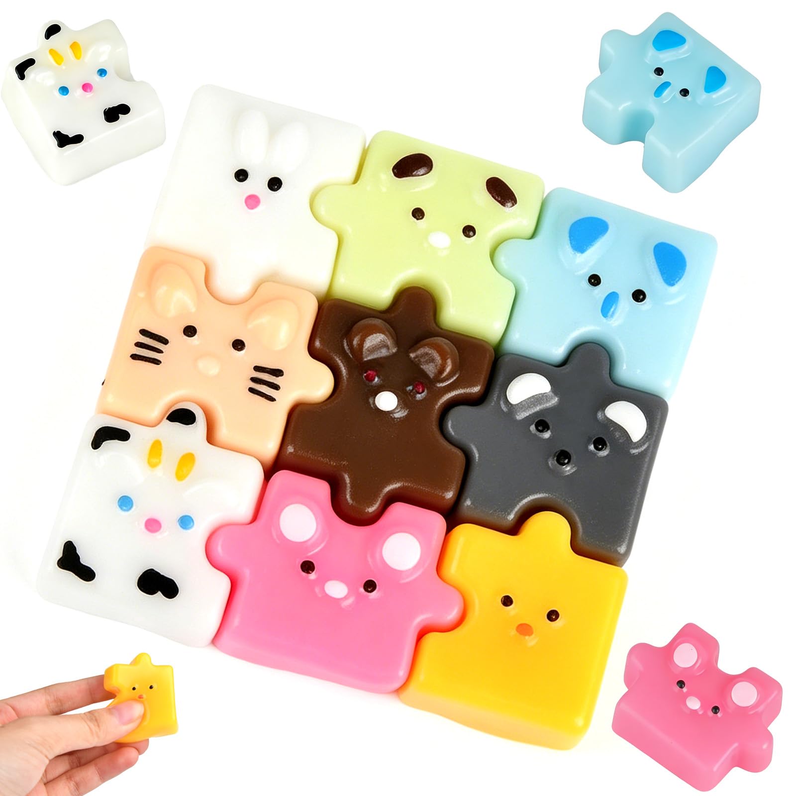 9Pcs Taba Squishy Set, Puzzle Squishy Fidget Toys