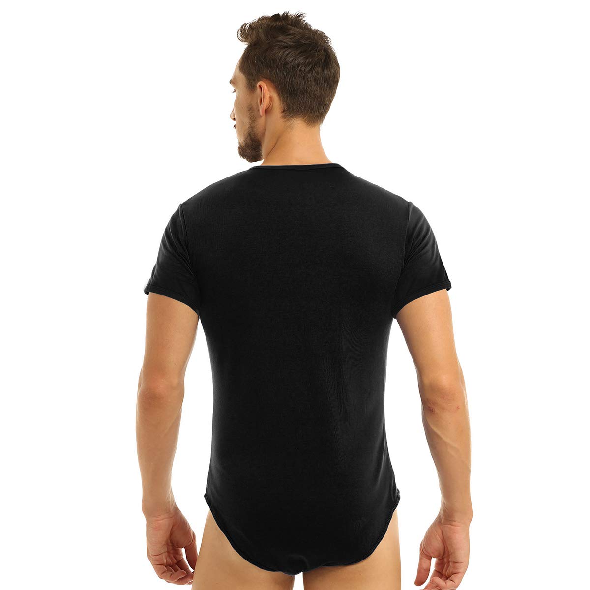Freebily Body Męskie Sportowe Kombinezon Bawełniany Triathlon Artystyczny Trampki Leotard Kombinezon Bodysuit Piżama Krótkie Ogrodniczki Siłownia Sportowa Koszulka Fitness