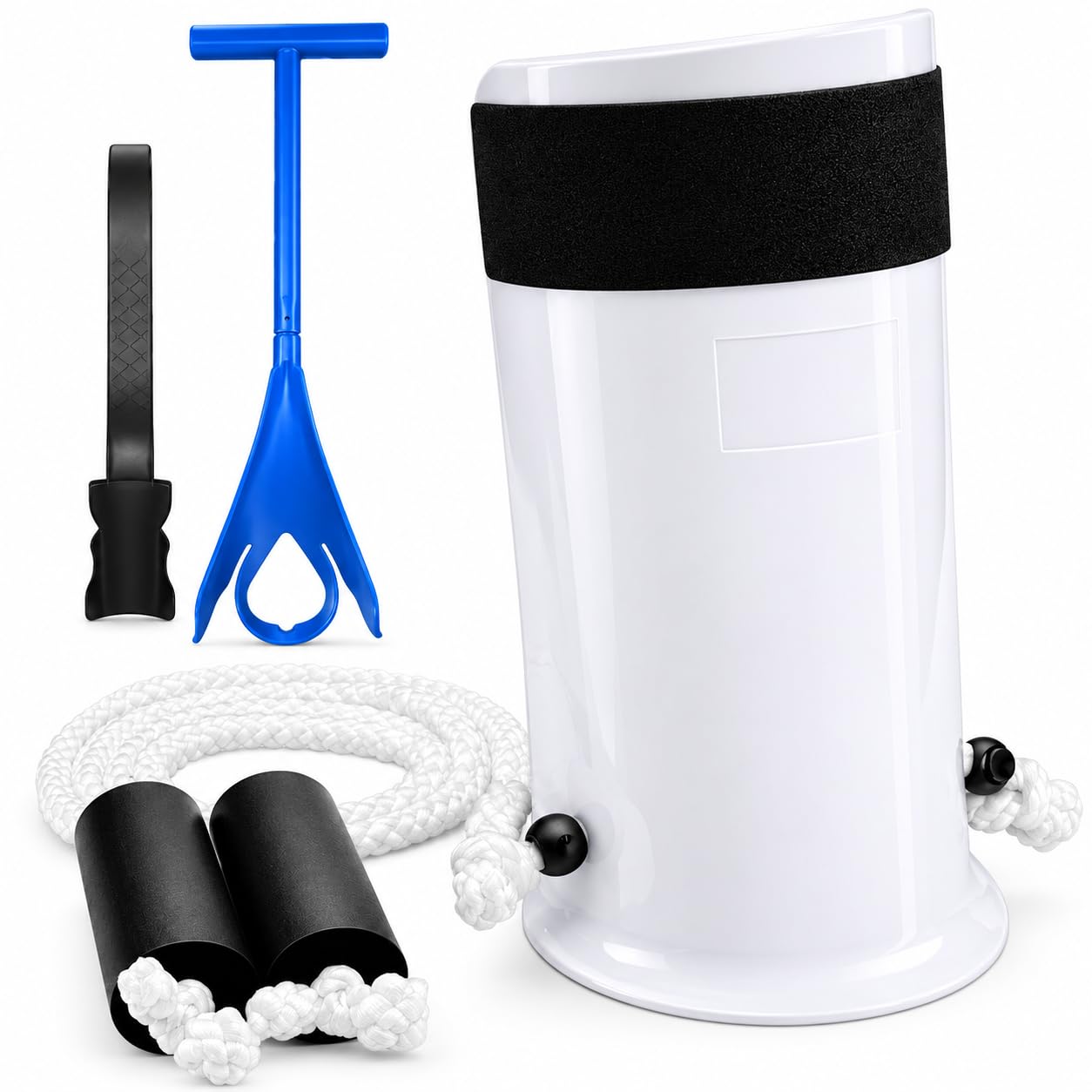 Sock Aids for Putting On Socks, No Bending Flexible Sock Aid Device with Shoe Horn Long-Handle Back Scratcher for Seniors/Disabled, Easy On and Off Sock Helpers (Basic)