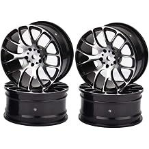 KEEDA 52mm Aluminum Alloy Wheel Rims for 110 RC Drift On Road Racing Car Touring Car Upgrade Parts Black