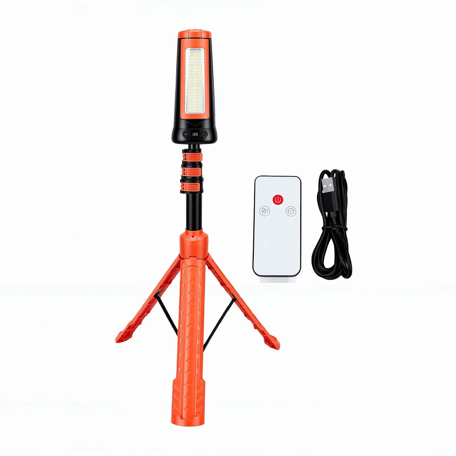 SUNGOOYUE Luz De Camping, Linternas Eléctricas Gancho De Base Salida USB Tipo C Luz De Trabajo De Carga con 3 Paneles Giratorios para Carpa Garaje De Emergencia para Acampar, Magnético Recargable De