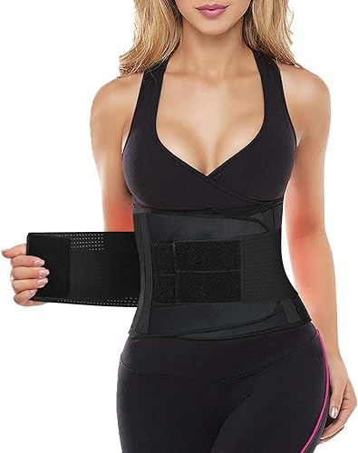 YIANNA Waist Trainer Belt for Women Waist Trimmer Weight Loss Workout Fitness Back Support Belts