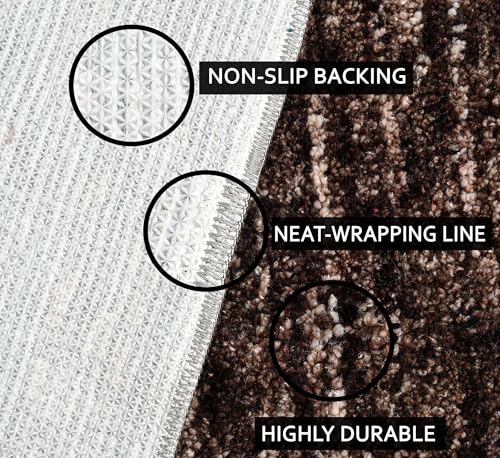Image of Bathroom Mat Anti Slip Bathmat Water soak Absorbent Mats (40x60 CM, Brown)
