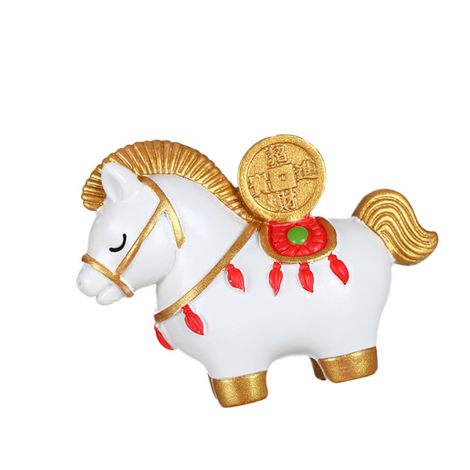 Jazuaiao Chinese Horse Resin Sculpture Home Ornament Holiday Present Resin Horse Ornament