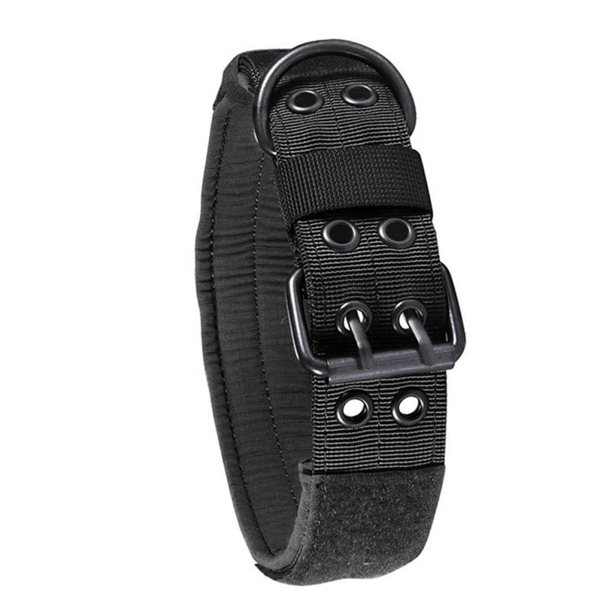 POPETPOP 3 Pezzi Collare per Cani in Nylon con Fibbia in Metallo Resistente per Cani di Piccola E Taglia Nero con Attacco per Targhetta Identificativa