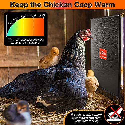 Fiada CU-U809 Chicken Coop Heaters, 100/200W Adjustable Wattage Ul Tested Radiant Heat Flat Panel Heater Chick Heating 2 Mounting Style Frostbite thumb #4