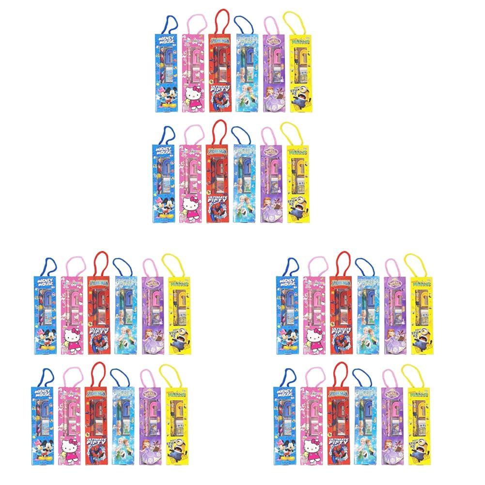 Jiada Birthday Party Return Gifts Mix Stationery Kit Set in a Fancy Box for Kids (Pack of 36)-image-8
