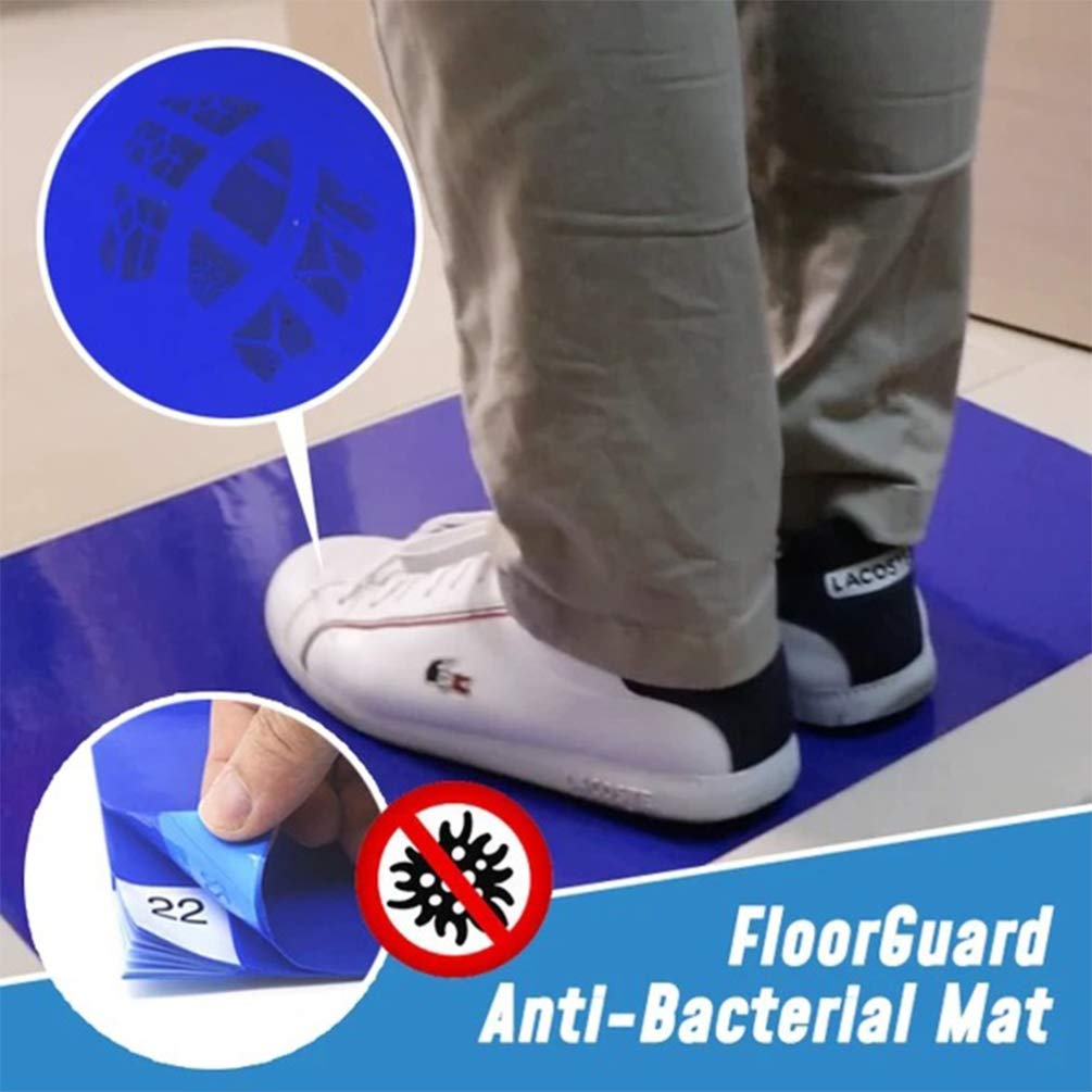 EXCEART Tapetes adhesivos de grado profesional para sala blanca, alfombrillas adhesivas de PVC azul (60 x 45)