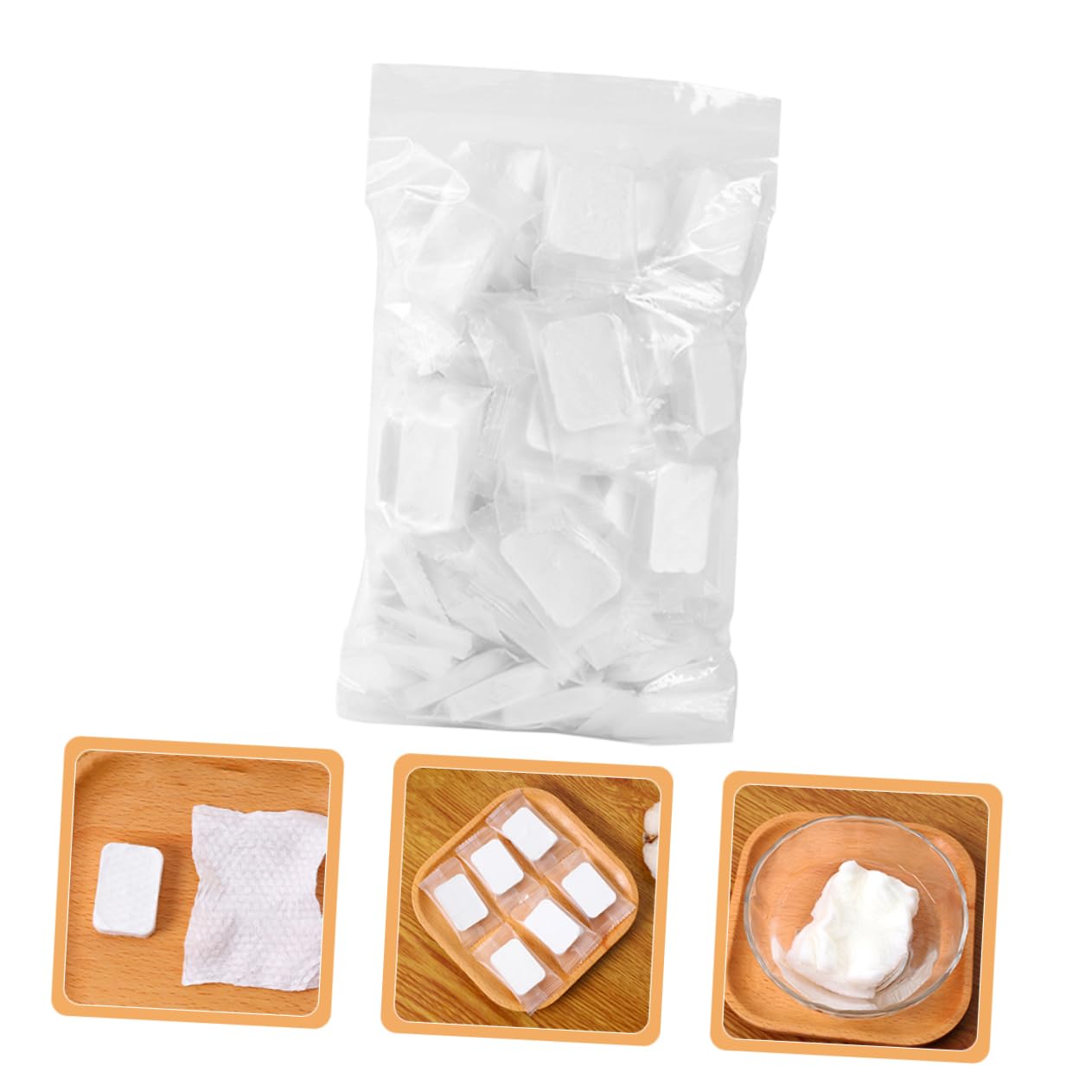 Healvian Pannelli di Cotone Struccanti Compressi Non Tessuto 50 Pezzi per Pulizia Viso, Donna
