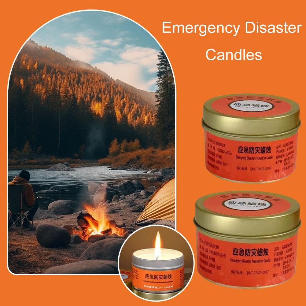 Candele di sopravvivenza a lunga durata 30 ore, impermeabili, senza fumo, per emergenza e campeggio