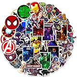 Marvel Sticker - simyron 95Stück Superhelden-Aufkleber Kinder, Avengers Graffiti Aufkleber, Vinyl-Aufkleber für Laptop Skateboard Gepäck Wasserflaschen - Keine Duplikate