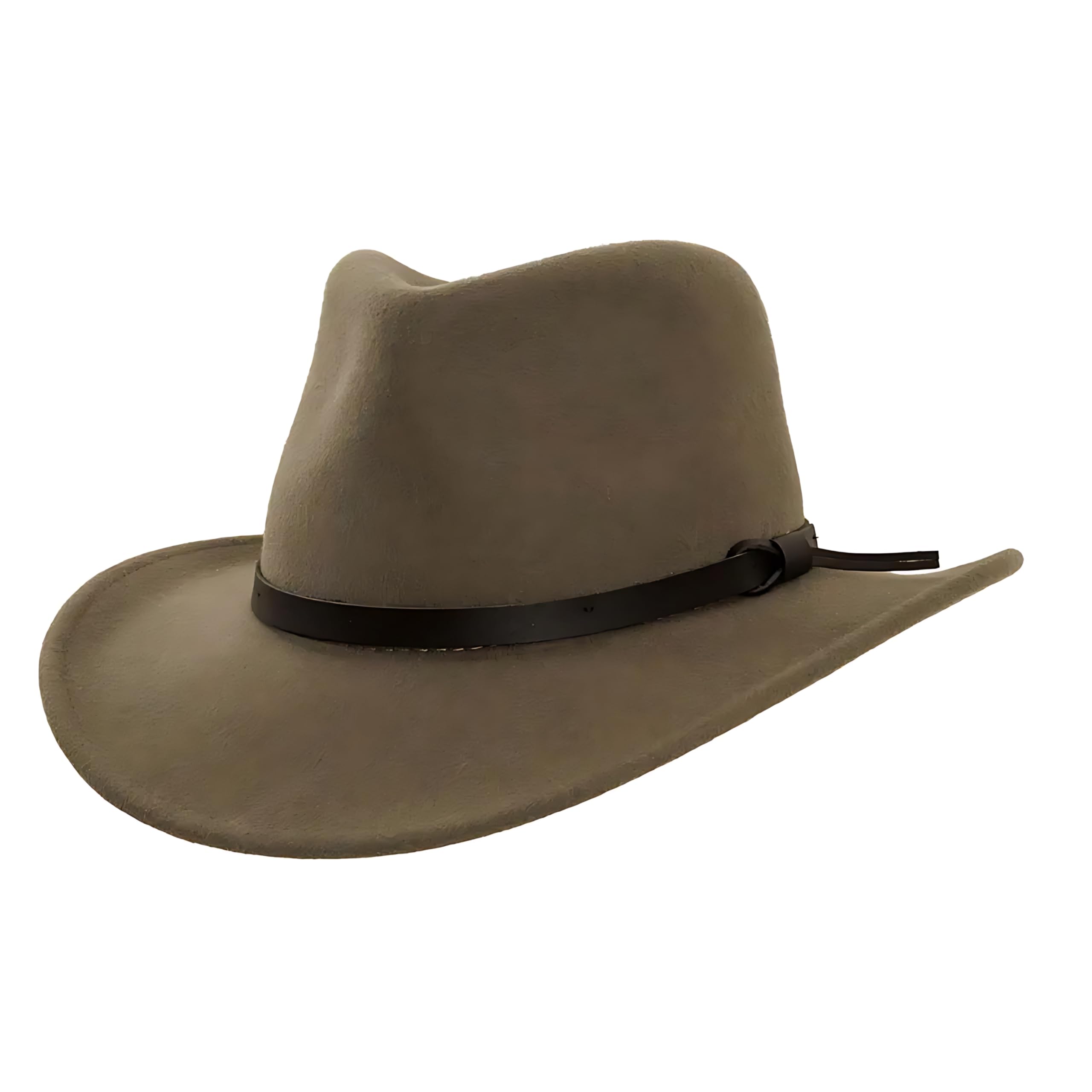 American Hat Makers Pathfinder Wool Felt Outback Hat | Handcrafted Durable Western Style | Crushable, Packable, Travel Ready