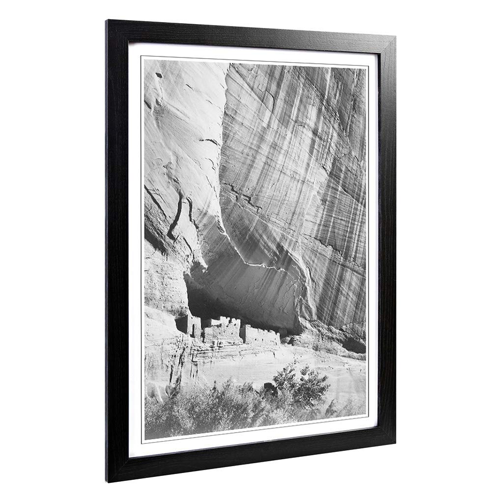 Big Box Art Framed Print of Ansel Adams Canyon de Chelly Arizona Design | Wall Art Picture | Home Decor for Kitchen, Living Room, Bedroom, Hallway, Black, A2 / 24.5x18 Inch / 62x45cm