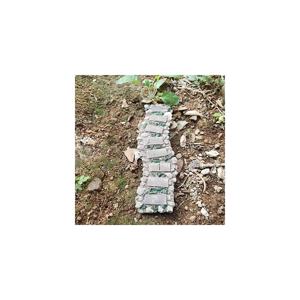 jiumo fairy garden walkway, miniature pathway,enchanted garden path, stone path, micro garden path road for fairy garden, miniature fairy garden accessories