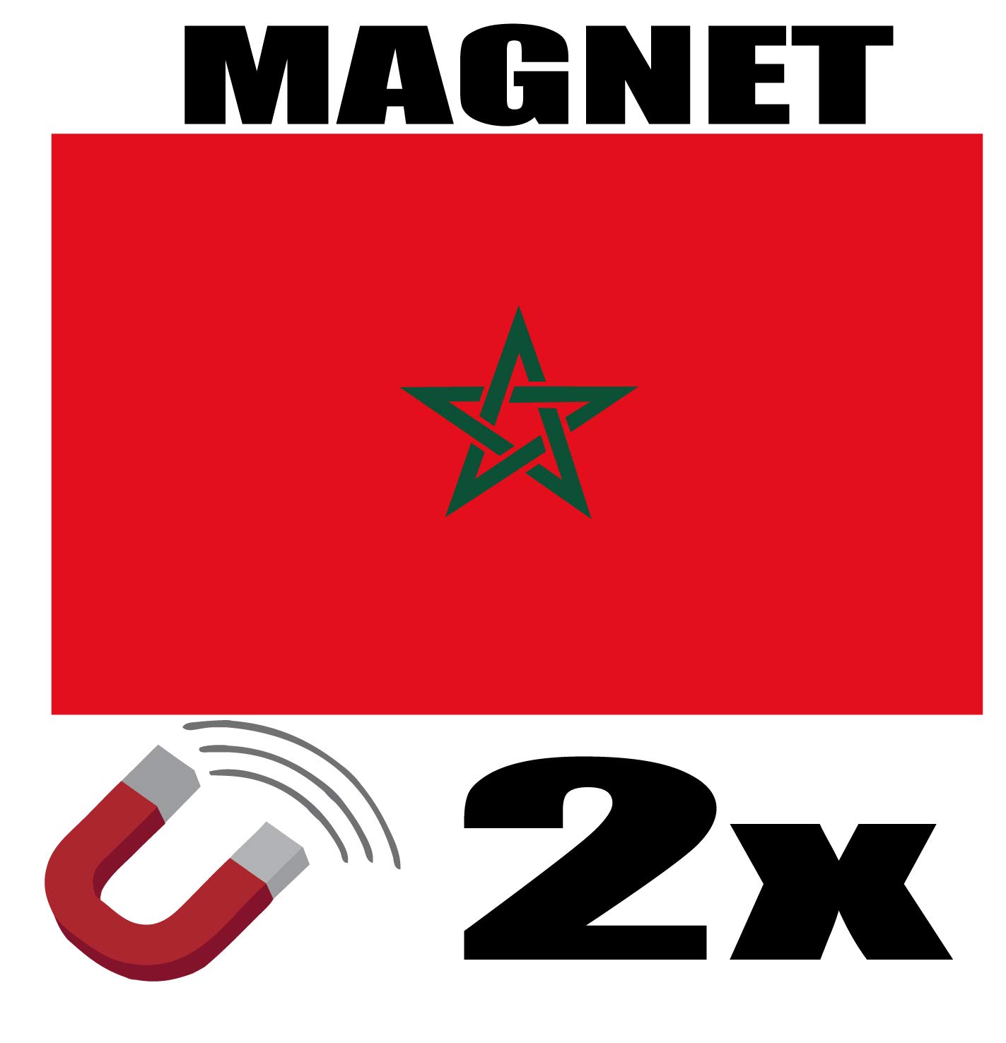 Magnete Frigorifero Bandiera Del Marocco - Decorazione In Plastica Acrilica 8,9x6,3 Cm - Foto 12