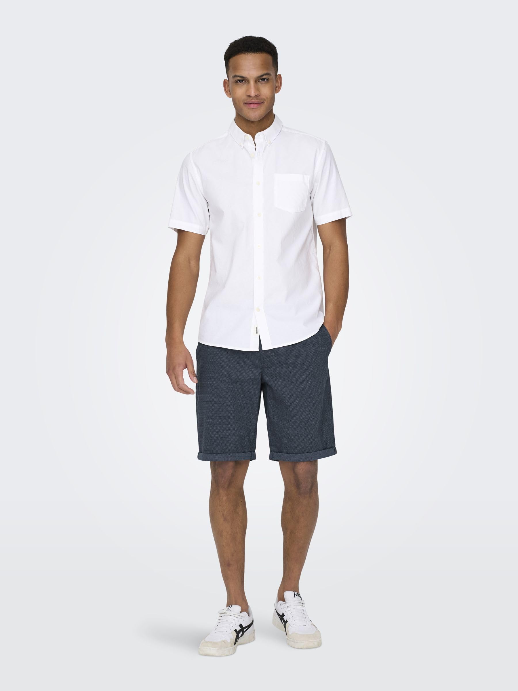 Only & Sons Herren Chinoshorts Onspeter Dobby 0058 Shorts Noos