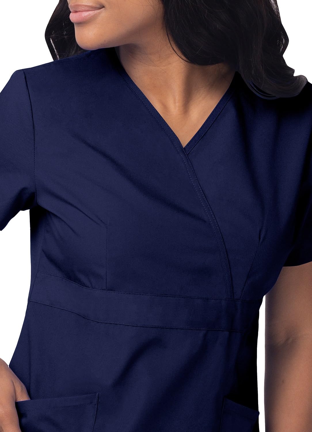 Sivvan Women's Scrubs Mock Wrap Top (Available in 15 Colors) — view 5