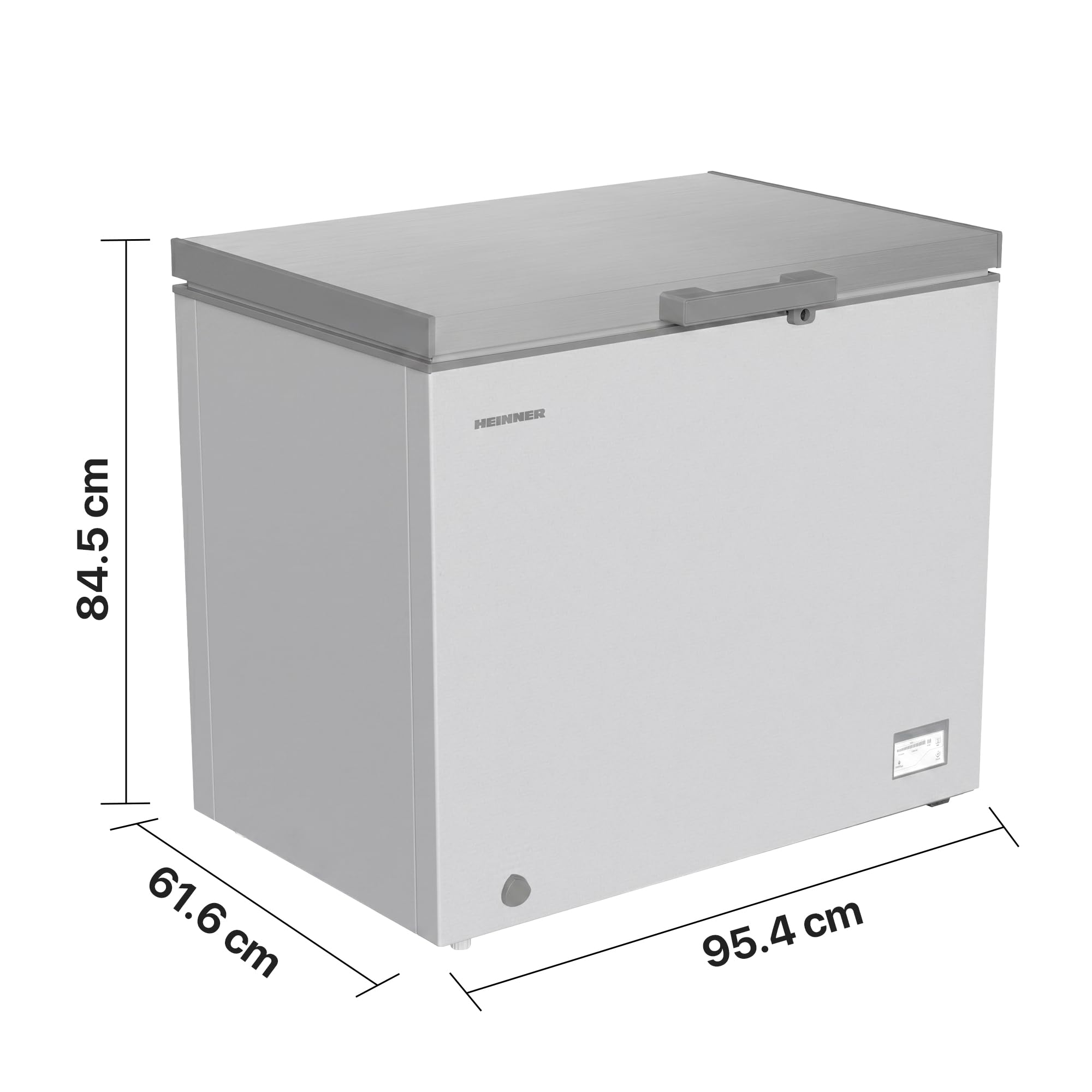 HCF‑HM246CSE++ – Gefriertruhe 246 L – Energieeffizient, Inverter‑Kompressor, Schnellgefrierfunktion, LED‑Display & Innenbeleuchtung, Silber – 5 Jahre Garantie