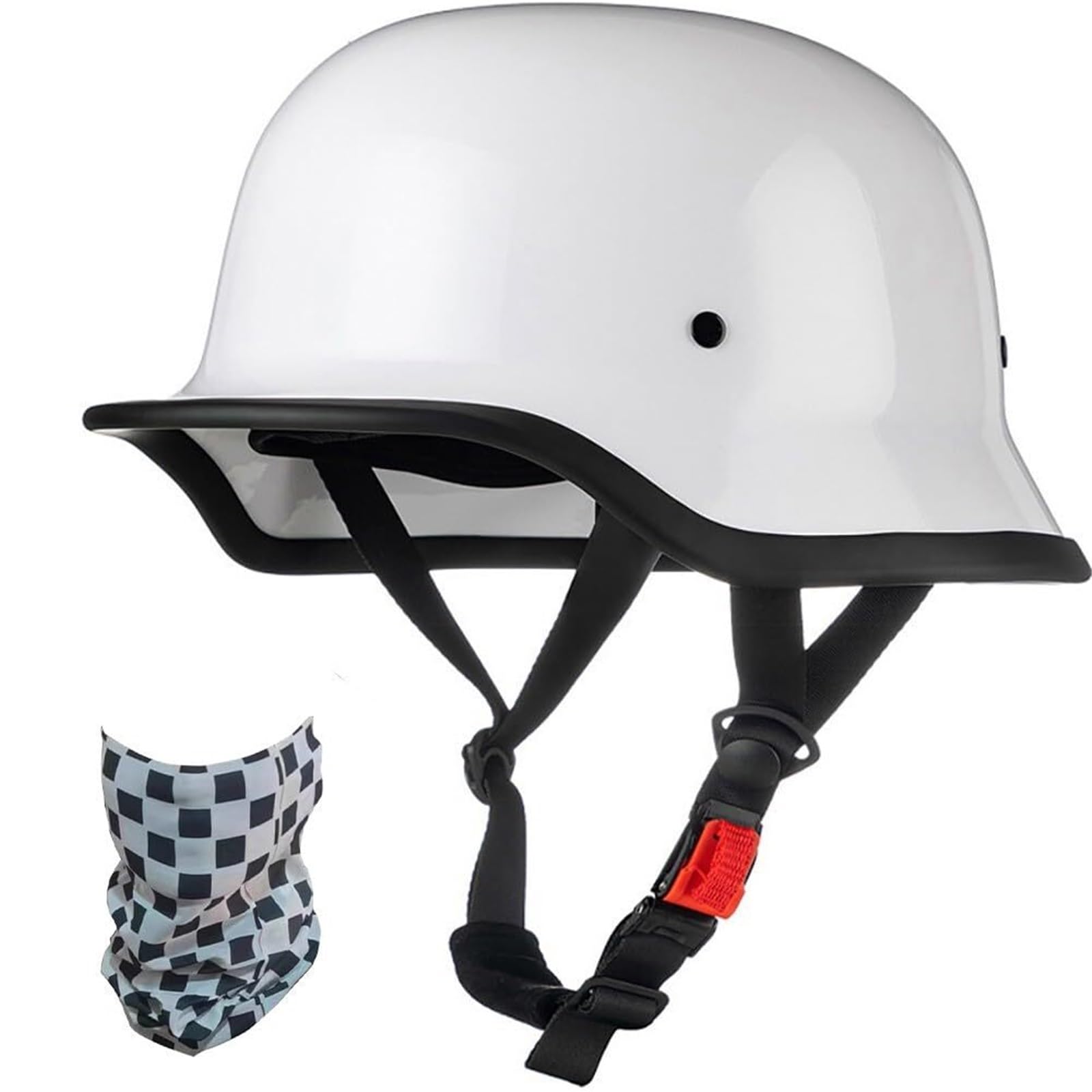 Phantom Mini Kask Motocyklowy Otwarty Certyfikat Atest ECE 22.06 Dopuszczony do Ruchu Skorupa ABS Szybkie Zapięcie Cruise Bobber z Kominiarką Skuter Chopper