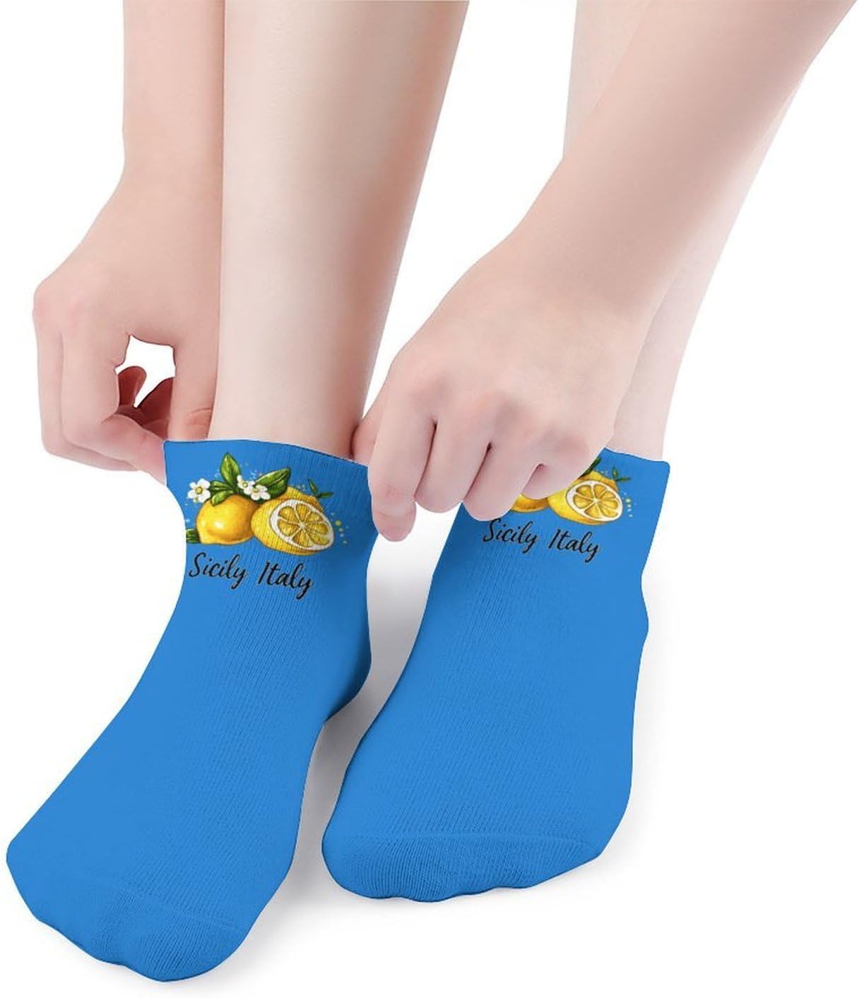 Sicilians Italy Italian Lemons Ankle Socks for Men Women Low Cut Crew Sock Casual Sports Clothing