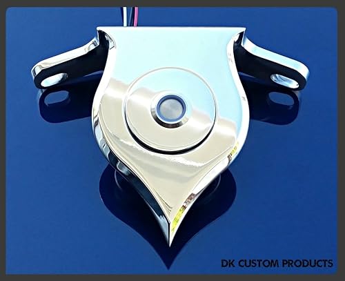 Miniatura 3 de Pulido DLX Billet Bobina reubicación Wbotón pulsador Interruptor de encendido LED para Sportster 07  13, Negro(Black Wires)