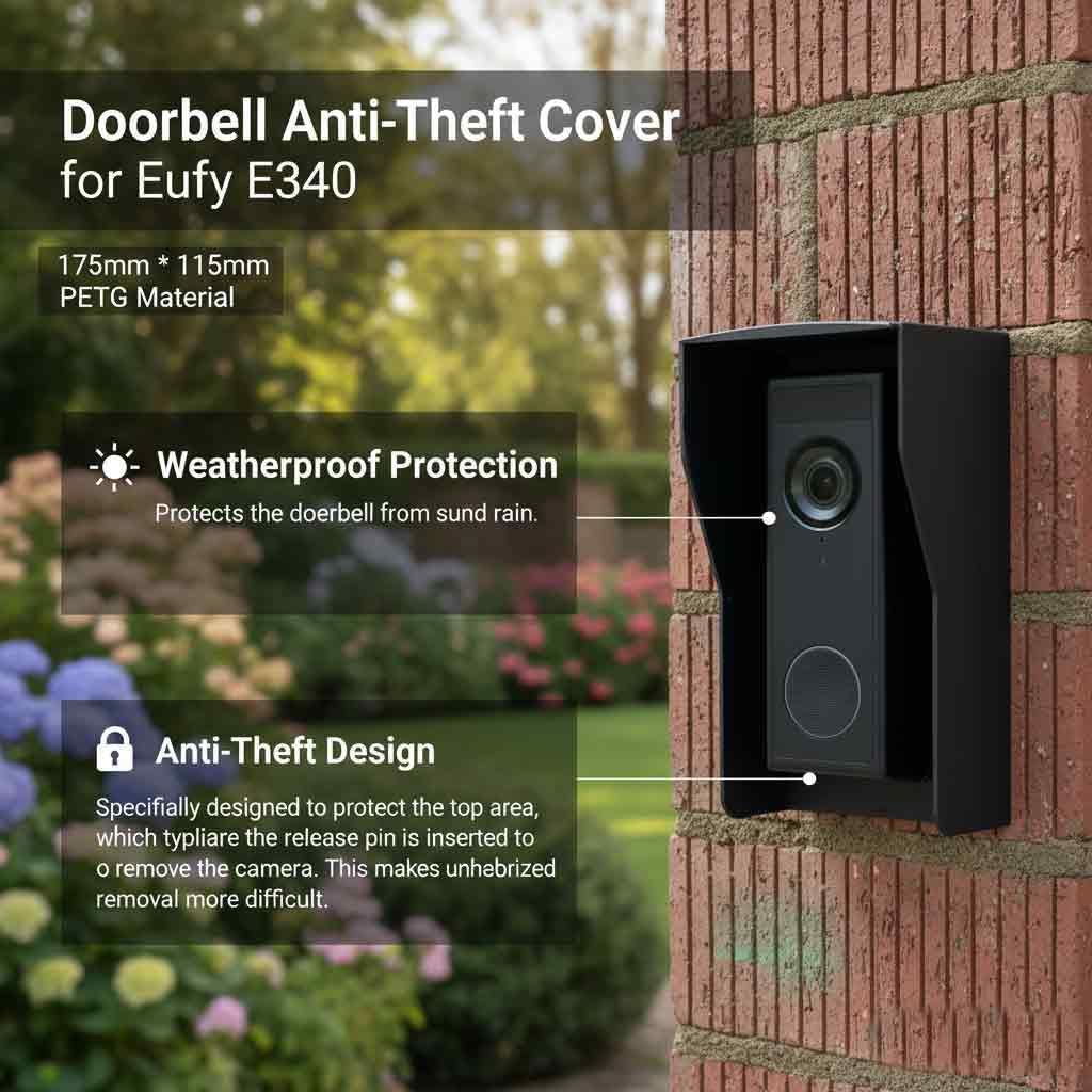 Universal Anti-Theft Protective Cover for Eufy E340 doorbell
