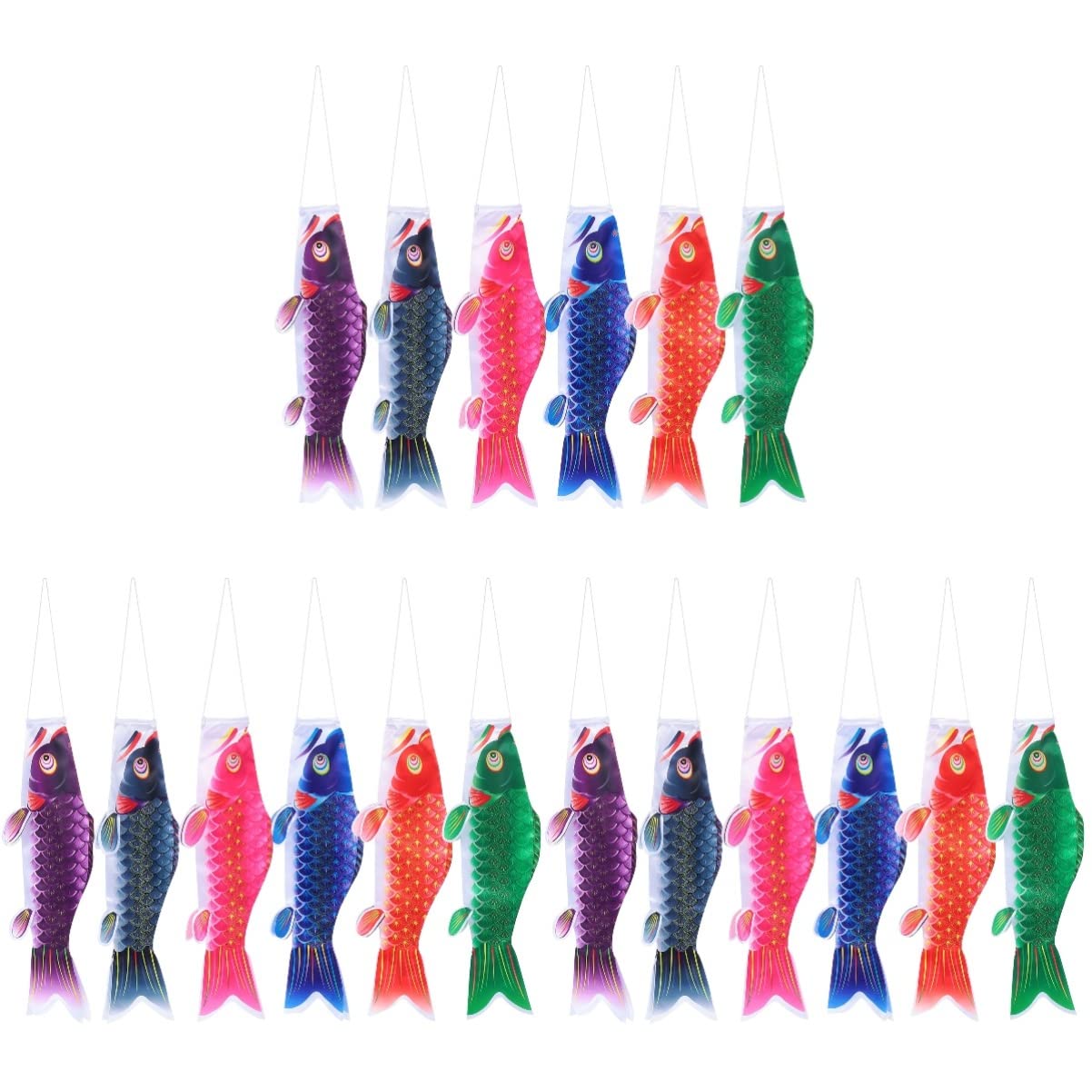 Banderole de carpe poisson pôle ornement : bannière drapeau home decoration pour festival et jardin