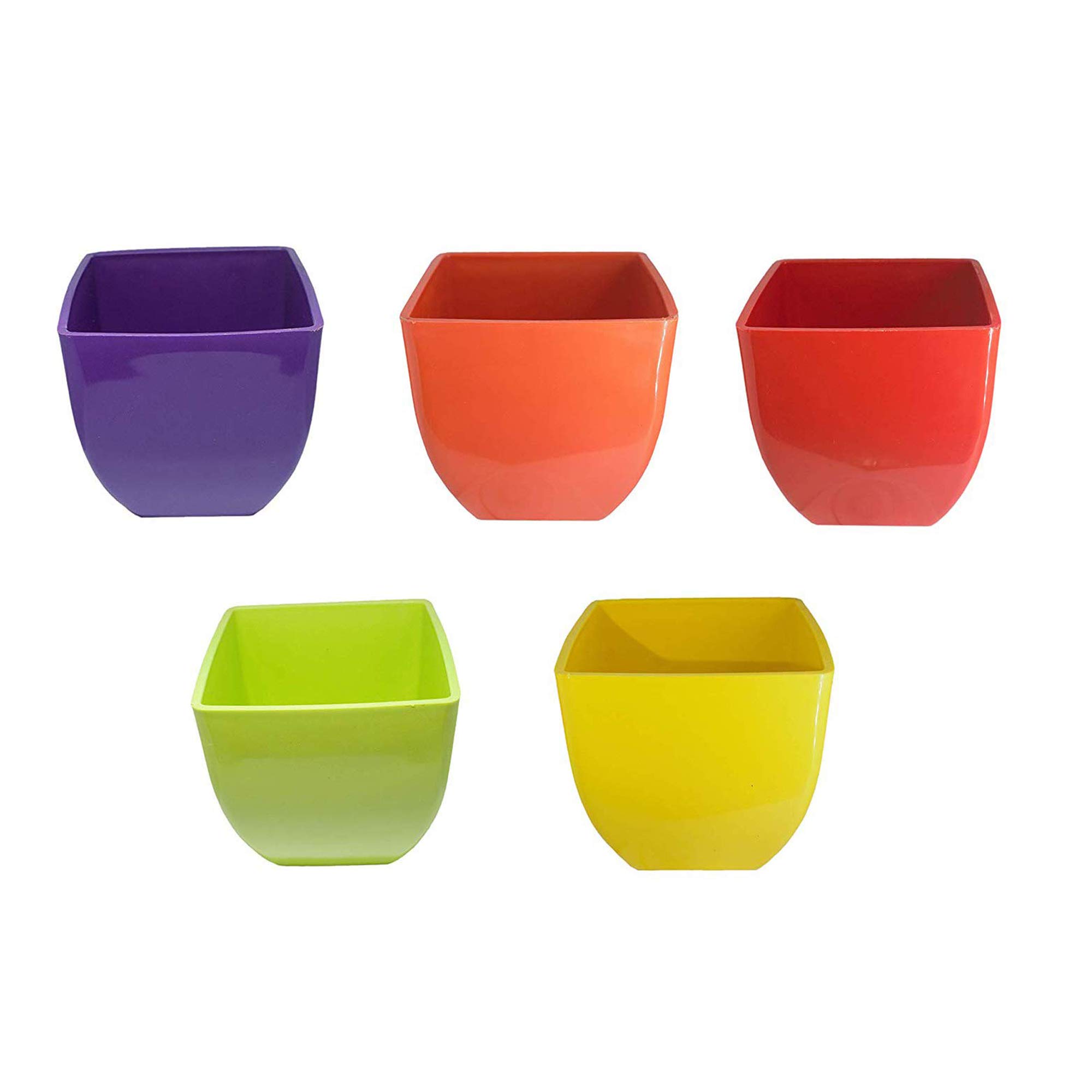 Kalfo Pearl Square Flower Pot Indoor and Outdoor Small Size Pot with Squre Design(Size- 5" Inch, Multicolour, Pack of 5) (B08KZQFC5R) Amazon Price History, Amazon Price Tracker