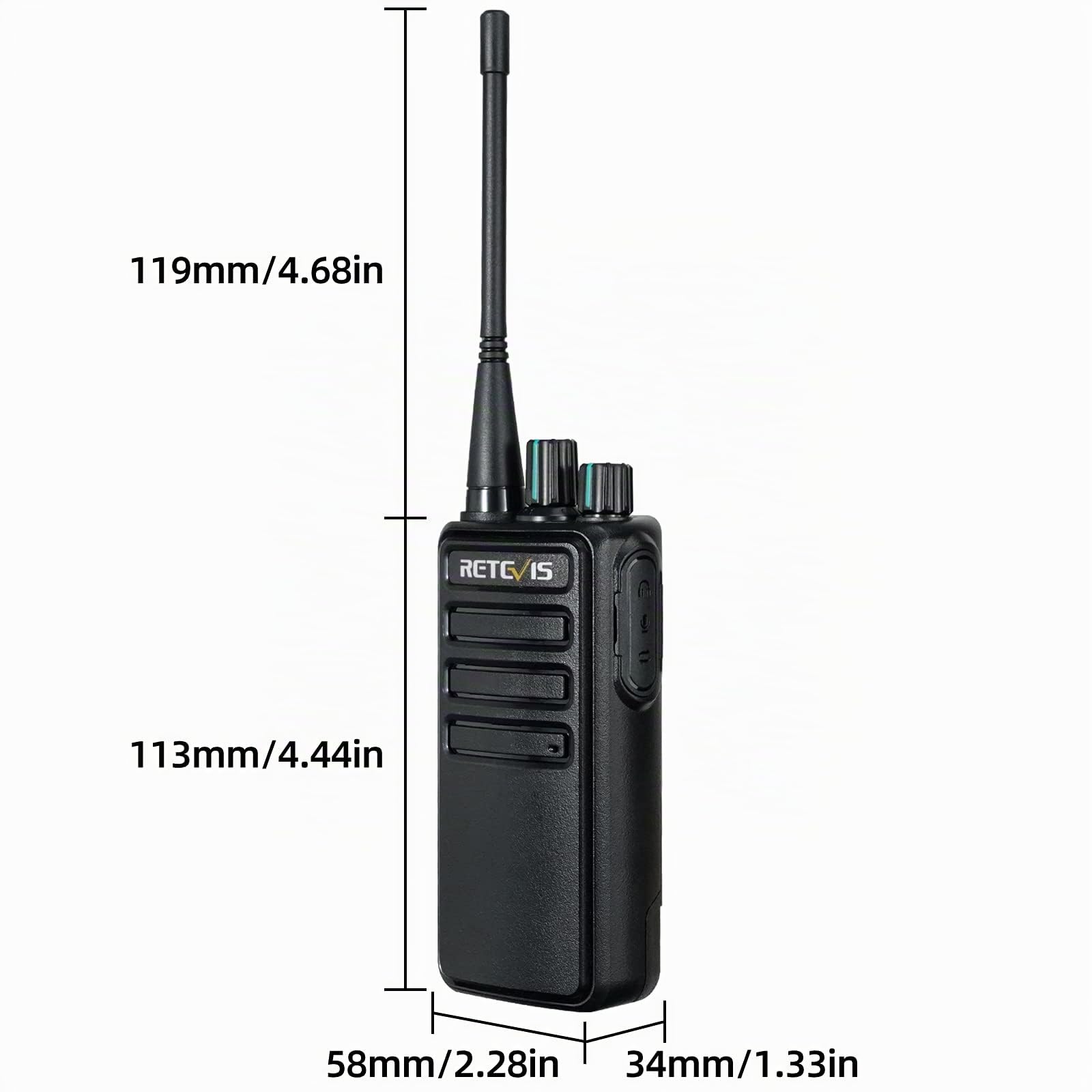 Retevis RB629 Walkie-Talkie, PMR446 Robusta Ricetrasmittenti Professionali, Copia Wireless, VOX, Radio di Sicurezza Walkie Talkie per Adulti con Microfono Altoparlante per Scuola (4 Pezzi, Nero)