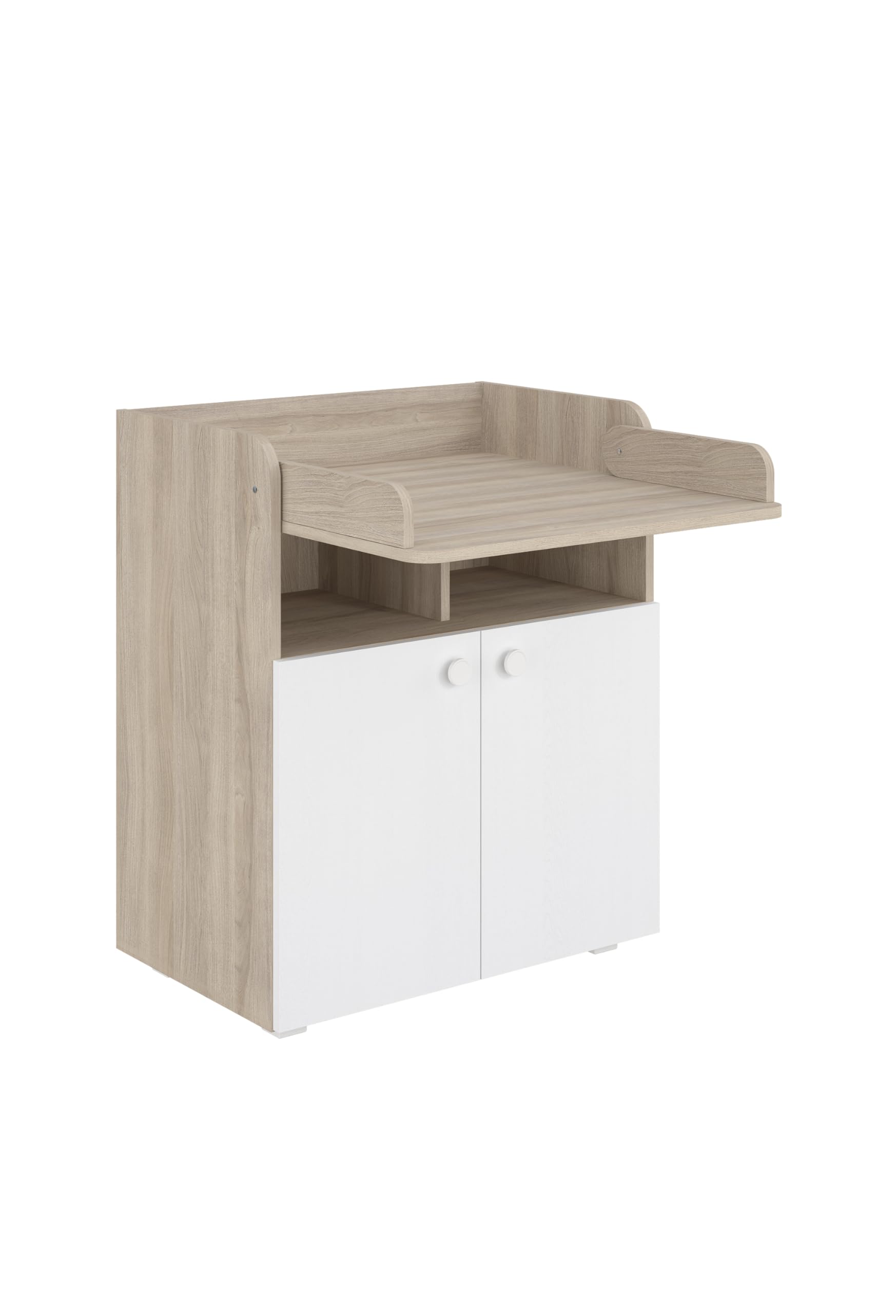 Shefa Wickelkommode 700 - Moderne Babyzimmer Kommode, 47 x 70 x 86 cm Weiß Ulme