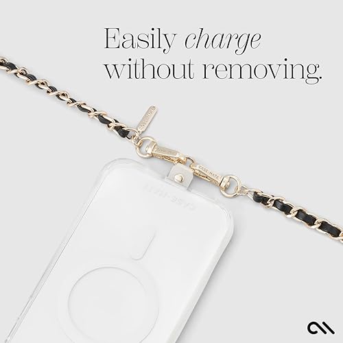 Miniatura 14 de Case-Mate Cordón cruzado para teléfono [funciona con todos los teléfonos] Correa manos libres – Colgante de cuero para teléfono celular – Soporte