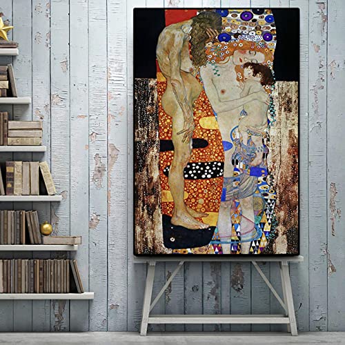 Décoration murale salon avec peinture Gustav Klimt HD