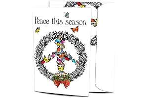 Tree-Free Greetings Christmas Cards, Peace Wreath (HB93537)