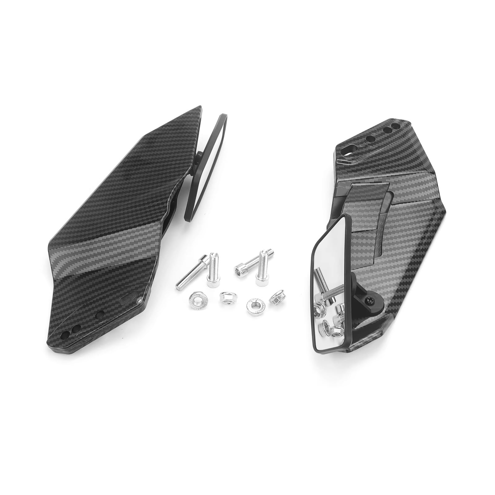 Motorrad Winglet Kompatibel Mit Yamaha Für Yzf Für R1 Für R3 Motorrad Spoilerverkleidung Verstellbare Drehbare Rückspiegelseite Flügel
