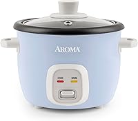 Aroma Housewares ARC-302NGBL 4-Cup Rice & Grain Cooker, Blue - Automatic Keep Warm, Easy One-Touch Cooking