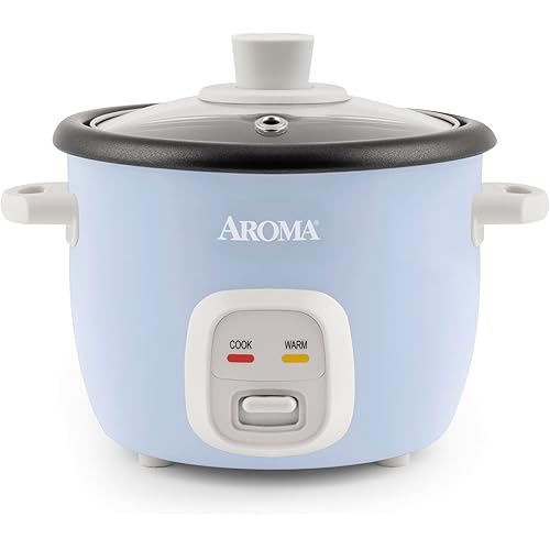Aroma Housewares 4-Cups (Cooked) / 1Qt. Rice & Grain Cooker (ARC-302NGBL), Blue