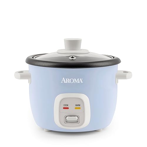 Aroma Housewares 4-Cups (Cooked) / 1Qt. Rice & Grain Cooker (ARC-302NGBL), Blue - Blue