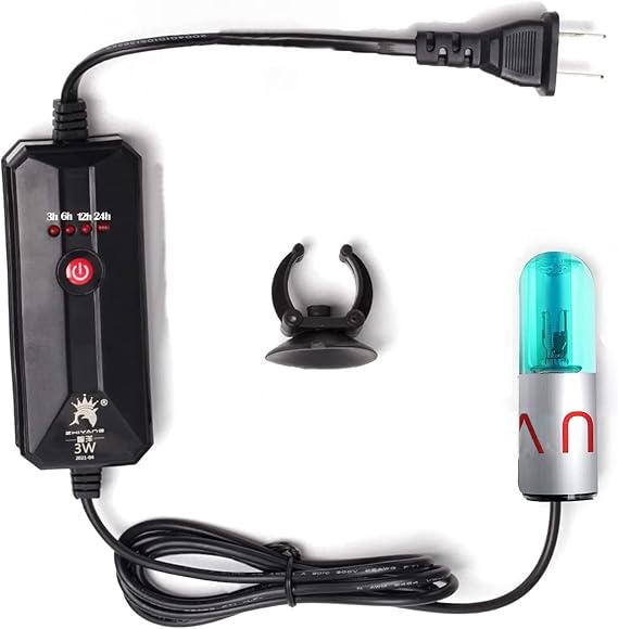 Aquarium Clean Light,Fish Tank Water Clean Light with Timer Submersible Green Clean Light Fish Tank Water Clean Green Algae Clear Aquarium Clean Lamp for Aquarium,Pond,Swimming Pool,Home Clean
